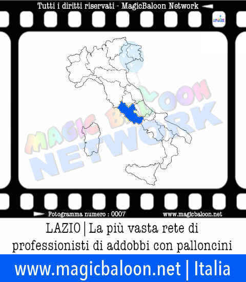 Aderire a MagicBaloon Network Italia per professionisti ed aziende in Lazio: la più vasta rete di professionisti di addobbi ed allestimenti con palloni e palloncini. Servizi in tutta Italia per aziende e privati
