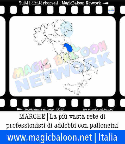 Aderire a MagicBaloon Network Italia per professionisti ed aziende in Marche: la più vasta rete di professionisti di addobbi ed allestimenti con palloni e palloncini. Servizi in tutta Italia per aziende e privati