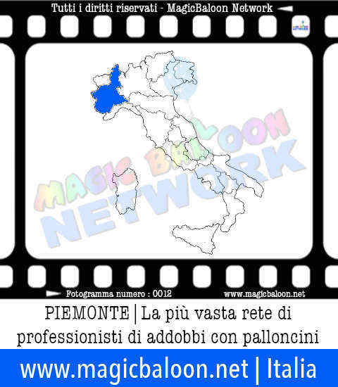 Aderire a MagicBaloon Network Italia per professionisti ed aziende in Piemonte: la più vasta rete di professionisti di addobbi ed allestimenti con palloni e palloncini. Servizi in tutta Italia per aziende e privati