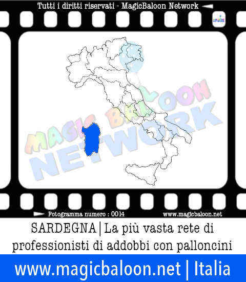 Aderire a MagicBaloon Network Italia per professionisti ed aziende in Sardegna: la più vasta rete di professionisti di addobbi ed allestimenti con palloni e palloncini. Servizi in tutta Italia per aziende e privati
