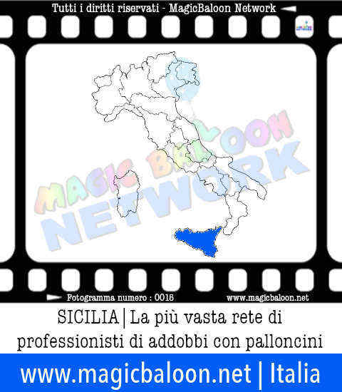 Aderire a MagicBaloon Network Italia per professionisti ed aziende in Sicilia: la più vasta rete di professionisti di addobbi ed allestimenti con palloni e palloncini. Servizi in tutta Italia per aziende e privati