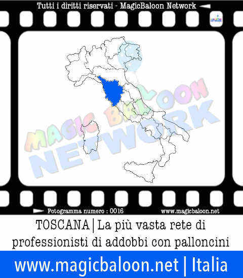 Aderire a MagicBaloon Network Italia per professionisti ed aziende in Toscana: la più vasta rete di professionisti di addobbi ed allestimenti con palloni e palloncini. Servizi in tutta Italia per aziende e privati