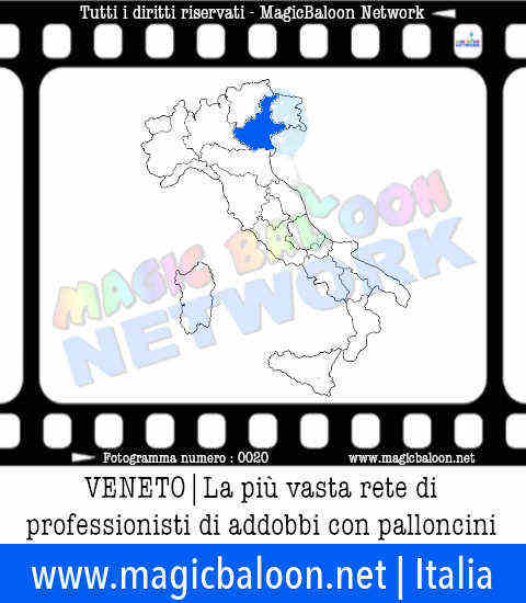 Aderire a MagicBaloon Network Italia per professionisti ed aziende in Veneto: la più vasta rete di professionisti di addobbi ed allestimenti con palloni e palloncini. Servizi in tutta Italia per aziende e privati
